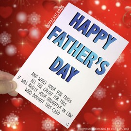 Father's Day Funny Card For Dad Daughter In Law Fathers Day Card Funny Card For Him Funny Father Card PC255