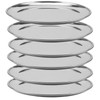 HEIHAK 6 PCS 8 Inch Stainless Steel Plates, Reusable Round