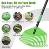 Plastic Leaf Rake - Upgraded Anti-Break Nylon Head,65" Adjustable Outdoor