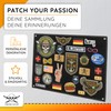 Patch Wall in Black with Metal Eyelets, Velcro Patch Display