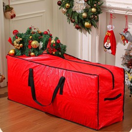 Christmas Tree Storage Box - 7.5 Ft Waterproof Holiday Tree Container with Handles | Organizer for Dorm Clothing Decorations Apartment Holiday Basement Garage Closet