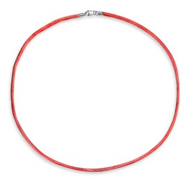 Bling Jewelry Red Satin Silk Necklace Pendant Cord for Women for Men Teen .925 Sterling Silver Lobster Claw Clasp 30 Inch