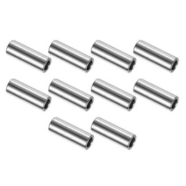 QUARKZMAN Stainless Steel Spacers 1/4 Inch Bore x 3/8 Inch AD x 1 Inch Length Screw Spacer Bushing Smooth Surface Round Metal Spacer for 1/4 Screws Bolts and Rods Pack of 10