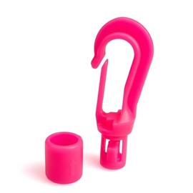 Paracord Planet Bungee Cord End Hooks – Fits 1/8" Shock Cord and Resistance Bands – Neon Pink (20 Pack)