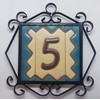House Numbers Ceramic Numbers & Letters Rustic Design Tile Size