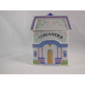 New Coriander Spice Jar – “The Lovely Spice Village” – Fine Porcelain Spice Jar by Lenox, 1989
