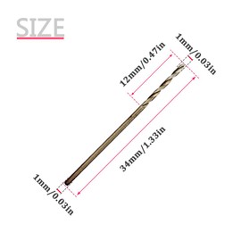 Ruidee 10Pcs Cobalt Drill Bits 1mm Twist Drill Bits M35 HSS Metric Straight Shank Drill Bit Set for Stainless Steel, Wood, Plastic (LSZ/1mm)