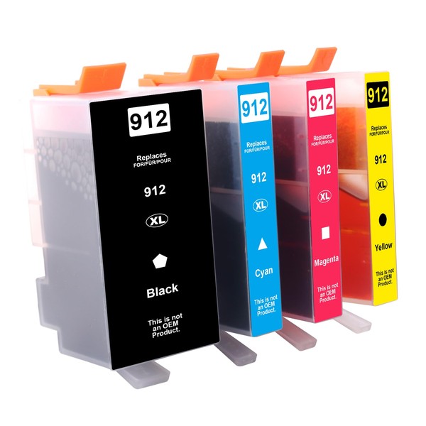 4 x 912 XL 912XL Cartridges Value Pack Compatible with
