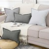 Madizz Set of 2 Linen Cushion Covers with Broad Edge