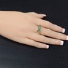 Sterling Silver and Baltic Green Amber Ring "Mila" size: 8