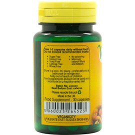 Veganicity L-Lysine HCL 500mg : Amino Acid Supplement - 30 Vegan Capsules, in a Planet-Friendly 99% Recycled Pot
