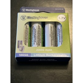 Westinghouse NEW (4) WESTINGHOUSE 3.7V RECHARGEABLE BATTERIES 2000 MAH LITHIUM ION