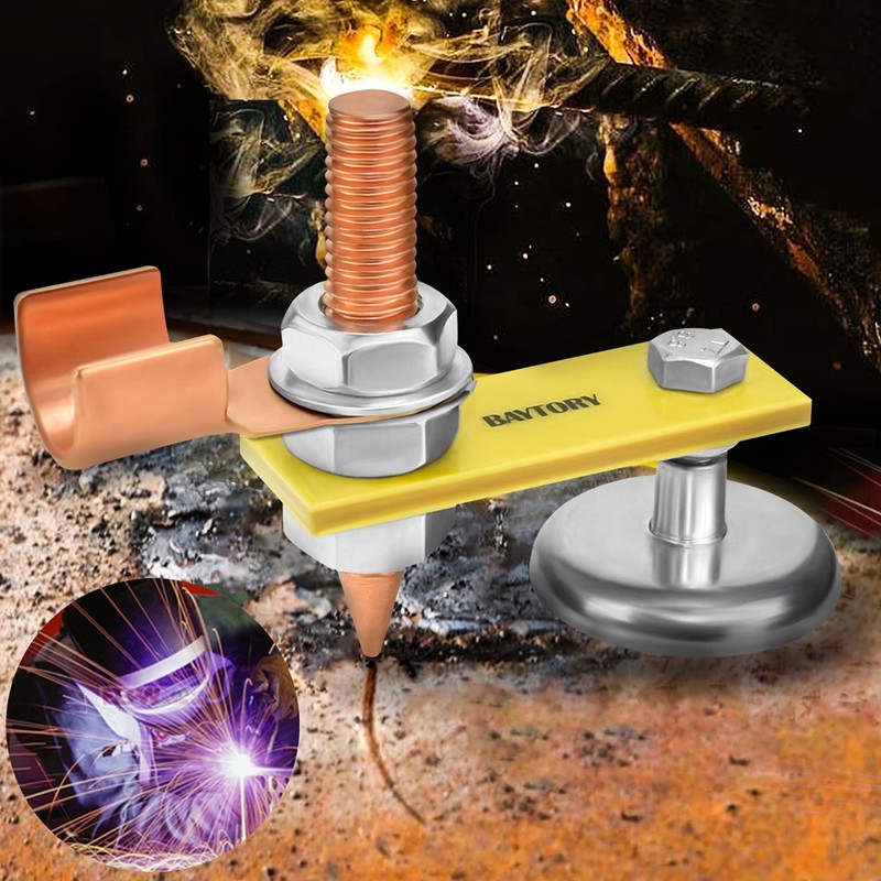BAYTORY Upgrade Magnetic Welding Support Ground Clamp Tools, Welding Magnet