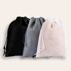 Non-Woven Fabric Drawstring Pouch / Dust Bag for Shoes & Packaging White / No.3 (25x30) 50ea