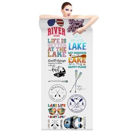 Lake Life Iron on DTF Transfer Ready to Press - 22x60 inches Gang Sheets | 12 Adult Prints and 3 Pocket Prints