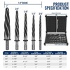 5 Piece M2 HSS Taper Chucking Reamer Set, 1", 3/4",