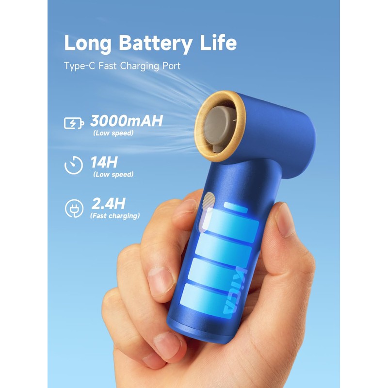 Kica JetFan Mini Handheld Fan[Max 14Hrs Working Time] Personal Fan