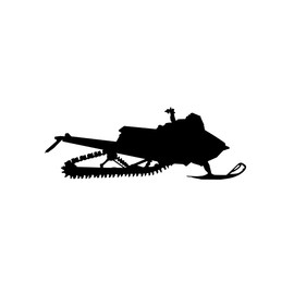 Legacy Innovations Snowmobile Silhouette LLI | Decal Vinyl Sticker | Cars Trucks Vans Walls Laptop | Black | 7.5 x 2.7 in | LLI2190
