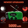 5000mAh Red/Green Emergency Crank Weather Radio, iRonsnow NOAA/FM/AM Solar Radios,