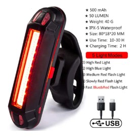 Advertencia De Carga Usb En La Parte Trasera De La Bicicleta