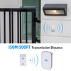 Aigostar waterproof portable wireless bell set, doorbell kit, LED flashing,