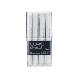 Copic Alcohol Sketch Marker Set, 12, Basic