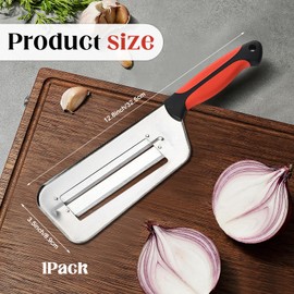 Eastrpupira Multifunctional Vegetable Cutter, Stainless Steel Dual Blade Julienne Cutter, Shredder Knife with Sharp Blades for Slicing, Grating & Shredding