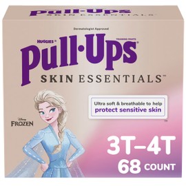 Pull-Ups Girls' Skin Essentials Potty Training Pants, Training Underwear, 3T-4T (32-40 lbs), 68 Ct