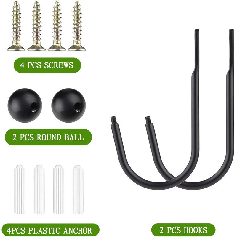 2 Pcs Curtain Holdbacks Curtain Tiebacks Hooks, U Shaped Metal