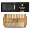 Sandalwood Beard Comb and Case - Pocket Sized Wooden Beard