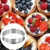 JAPCHET 24 PCS 10cm Stainless Steel Crumpet Rings, 4 inch