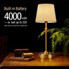 ONEWISH Cordless Lamp-Battery Operated Table lamp, 4000mAh Rechargeable, Stepless Dimmable,