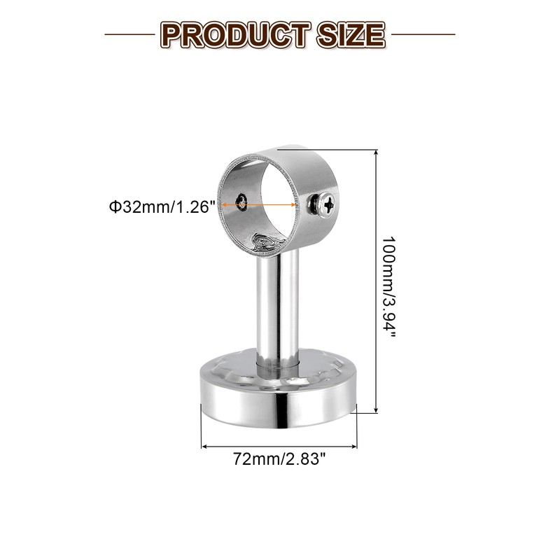 sourcing map 4 Set 3.94inch Ceiling Mount Bracket Fit 1.26inch