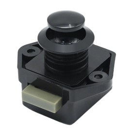 Hoypeyfiy 10pcs Push Button Drawer Door Latch Catch Cupboard Door Knob Latch for 15-18mm Thickness RV Boat Van Yacht Campervan (Black)