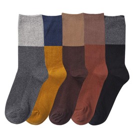 AOIREMON Women's Socks, One Point, Cute Inner Socks, Solid, Casual, School or Work, One Size Fits Most, Four Seasons, Set of 4 to 6 Pairs, Set of 5 pairs