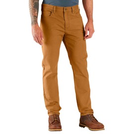 Carhartt Men's Slim Tapered Rugged Flex Duck Pant, Carhartt Brown, W38 x L30