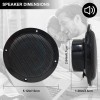 Herdio 4x4" 320W Ceiling Bluetooth Speakers 2 Way Flush Mount