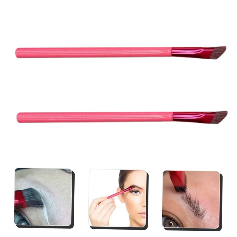 Healeved 2pcs Angled Eyebrow Makeup Brushes for Women Precision Brow