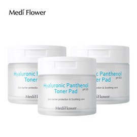 Mediflower Hyaluronic Panthenol Toner Pads 60 sheets x 3 / 메디플라워 히알루로닉 판테놀 토너패드 60매x3개