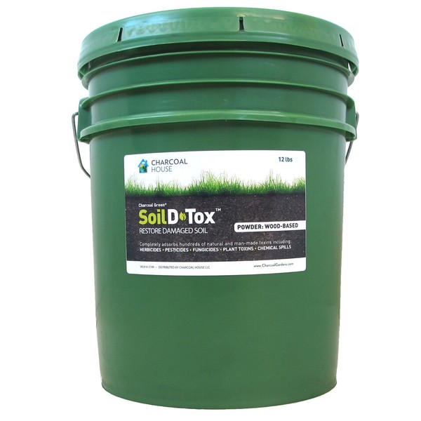 5 Gallon 12lb Pail Charcoal Green® Soil D•Tox™ POWDER (Wood-based)