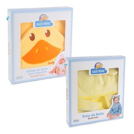 Set Conjunto de Baño Pato y Bata Amarilla Baby Mink