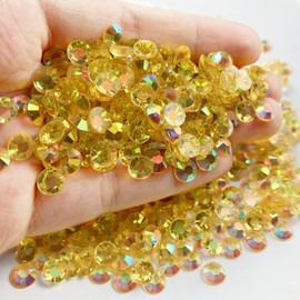 Resin Flatback Rhinestones,3000pcs 5mm Resin Rhinestone Round Flatback Crystal AB Resin Rhinestone for Clothes,Bottles,Tumblers,Cups,DIY Face Makeup Nail Art(Gold Yellow AB)
