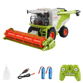 Dodoore Remote Control Harvester Tractor Toy for Kids, 1:24 Scale RC Harvester with Spray, Lights & Sound, RC Farm Tractor with 2 Batteries, Birthday for 3 4 5 6 7 8 Year Old Boys Girls