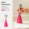 Vigar Dolls Dish Brush with Ergonomic Handle and Dress-Shaped Brush