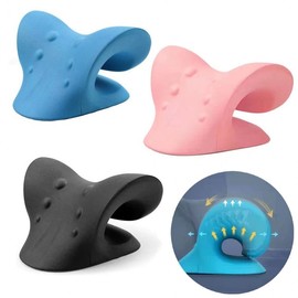 Two-Way C-Shape Neck Cervical Massage Pillow Cervical Massage Pillow Pink