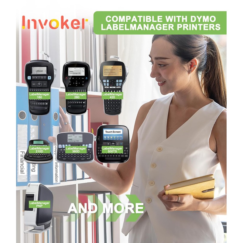 5-Pack D1 a45013 Compatible with Dymo D1 Label Tape 45013