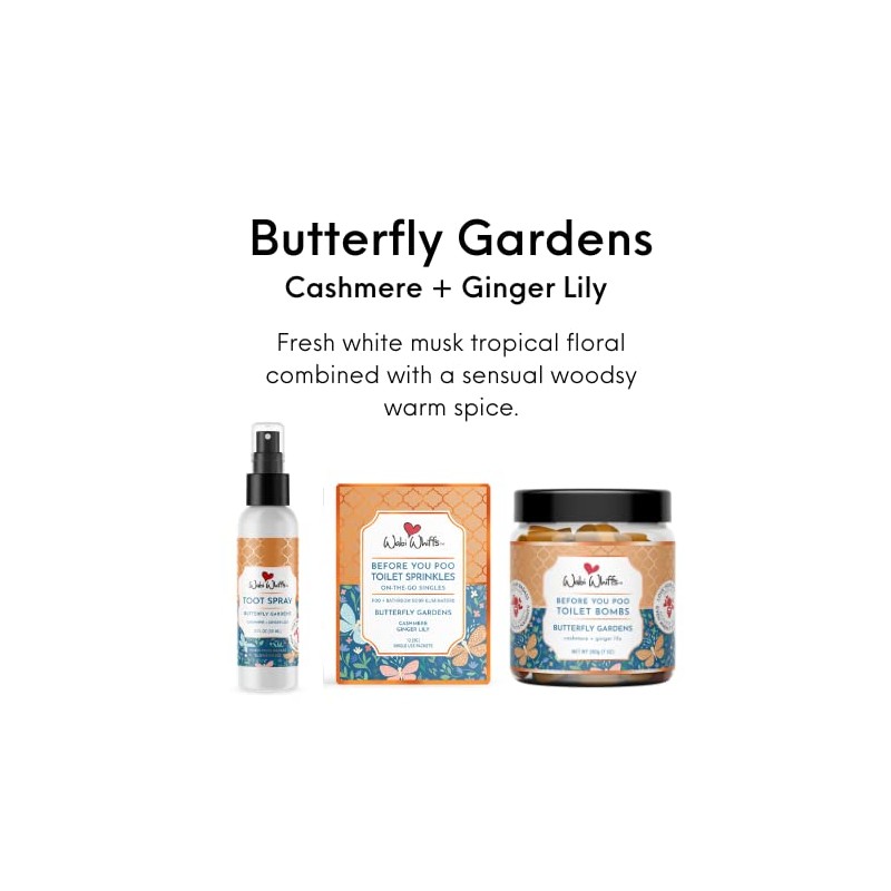 Wabi Whiffs Room and Bathroom Toot Sprays (Butterfly Gardens)