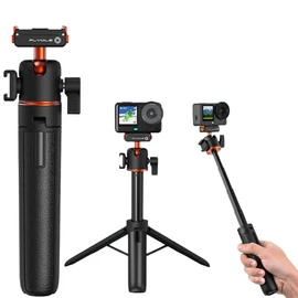 Mini Extension Rod for DJI Osmo Action 6/Osmo Nano Camera Tripod with Magnetic Suction Quick Release Stand, 360° Rotation, Ball Head for Travel, Lightweight, Telescopic, Foldable, Convenient to Carry, Mini Cold Shoe