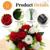 GeekLeaf 2 Pcs Artificial Flowers for Graves, Grave Flowers Pots