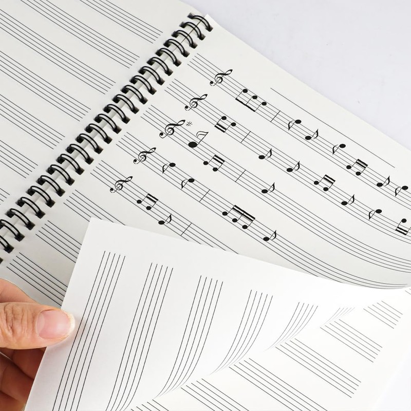HETOETF Blank Sheet Music Notebook, Composition Manuscript Staff Notebook, 100